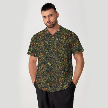 Unicorn Floral Tapestry Summer Night Polo Shirt For Men | Polo T-shirt | Men Short Sleeve Shirt