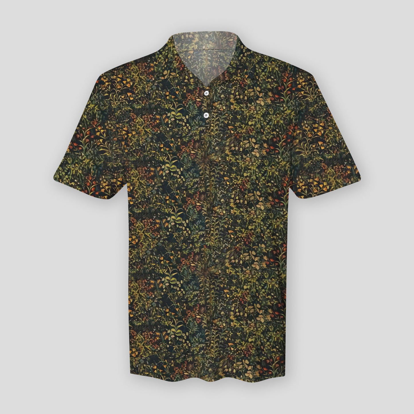 Unicorn Floral Tapestry Summer Night Polo Shirt For Men | Polo T-shirt | Men Short Sleeve Shirt