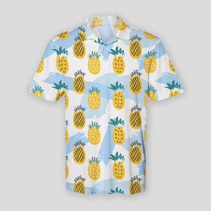 Pineapple On Summer Polo Shirt For Men | Polo T-shirt | Men Short Sleeve Shirt