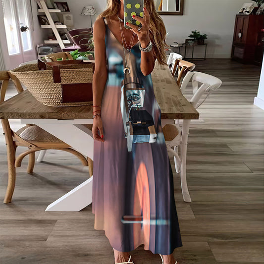 Dj Sound Sleeveless Maxi Dress | Women Summer Dress | Sundress