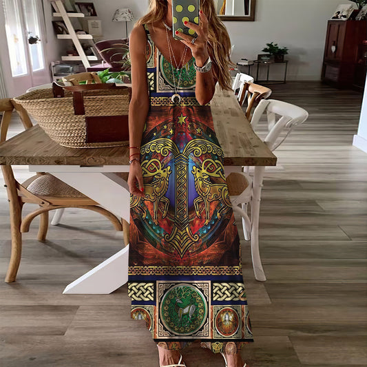 Celtic Sleeveless Maxi Dress | Women Summer Dress | Sundress