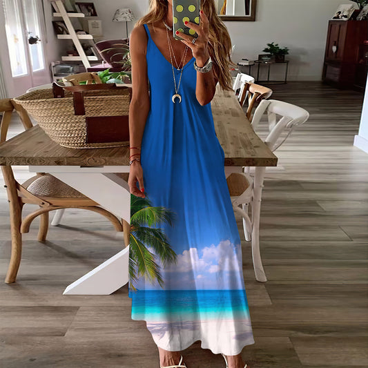 Beach Sleeveless Maxi Dress | Women Summer Dress | Sundress