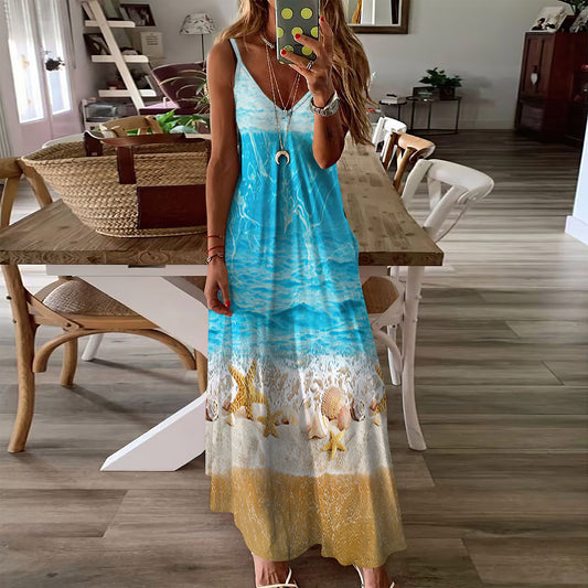 Beach Sleeveless Maxi Dress | Women Summer Dress | Sundress