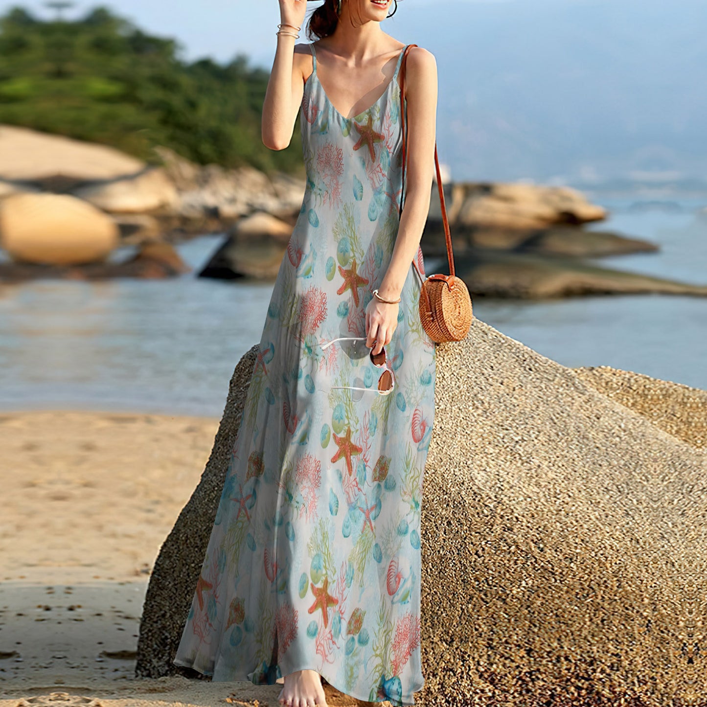 Beach Day Sleeveless Maxi Dress | Women Summer Dress | Sundress