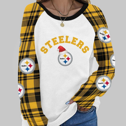 PS Premium NFL Cozy Round Neck Raglan Sleeve Sweatshirt DDT CTND