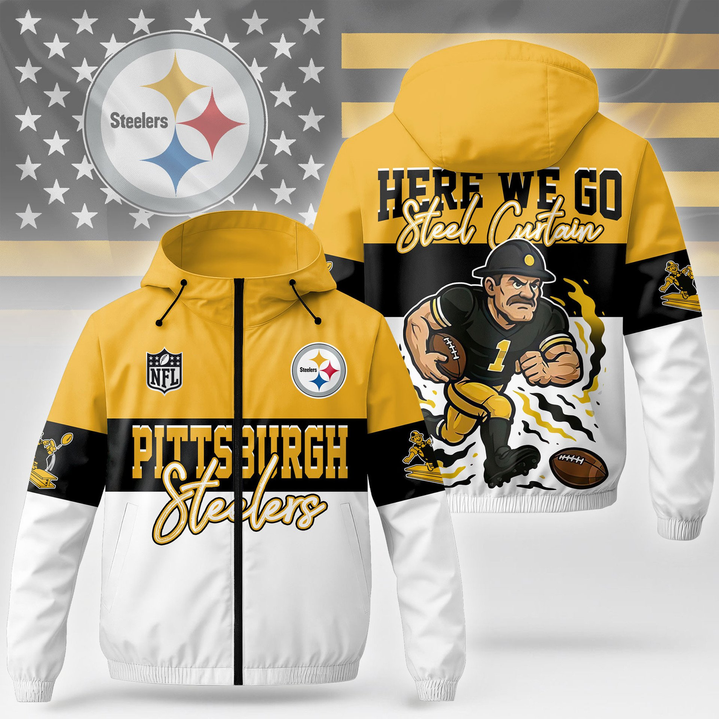 PS Premium NFL Fan Pride Windbreaker Jacket DDT NTL