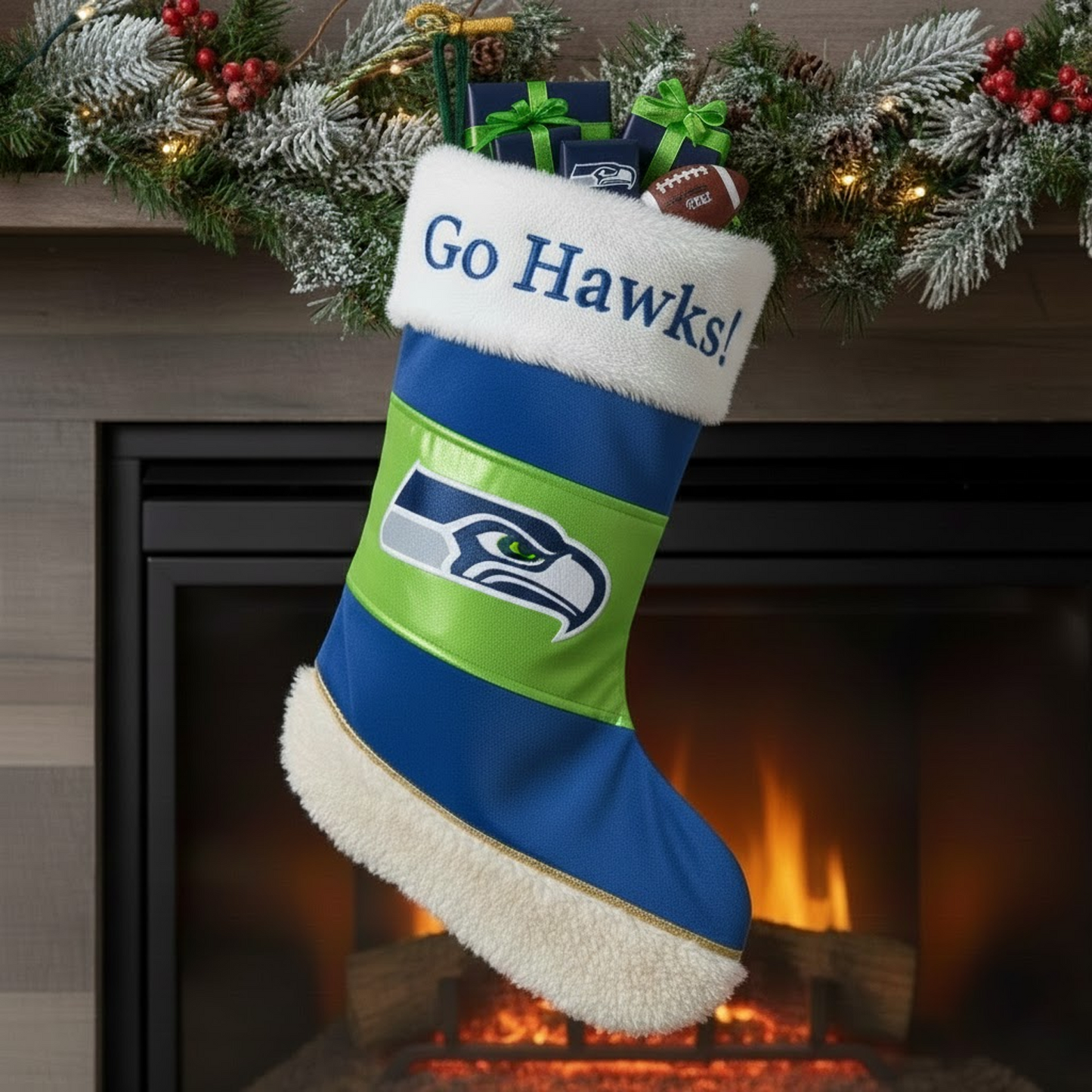 SEA X NFL CHRISTMAS SOCKS NAK NHT