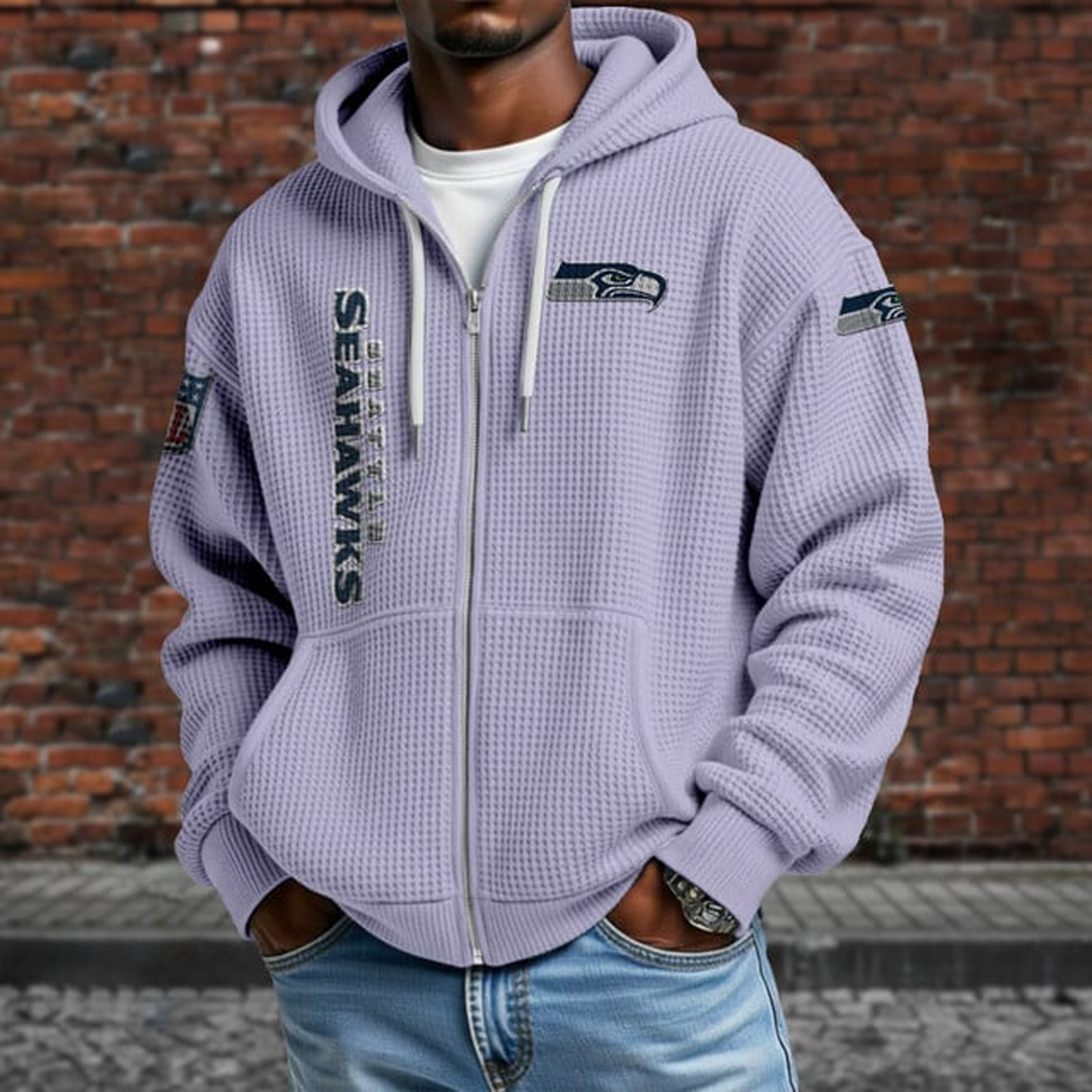 SEA X NFL Textured Lounge Zip-up Hoodie NAK NHT