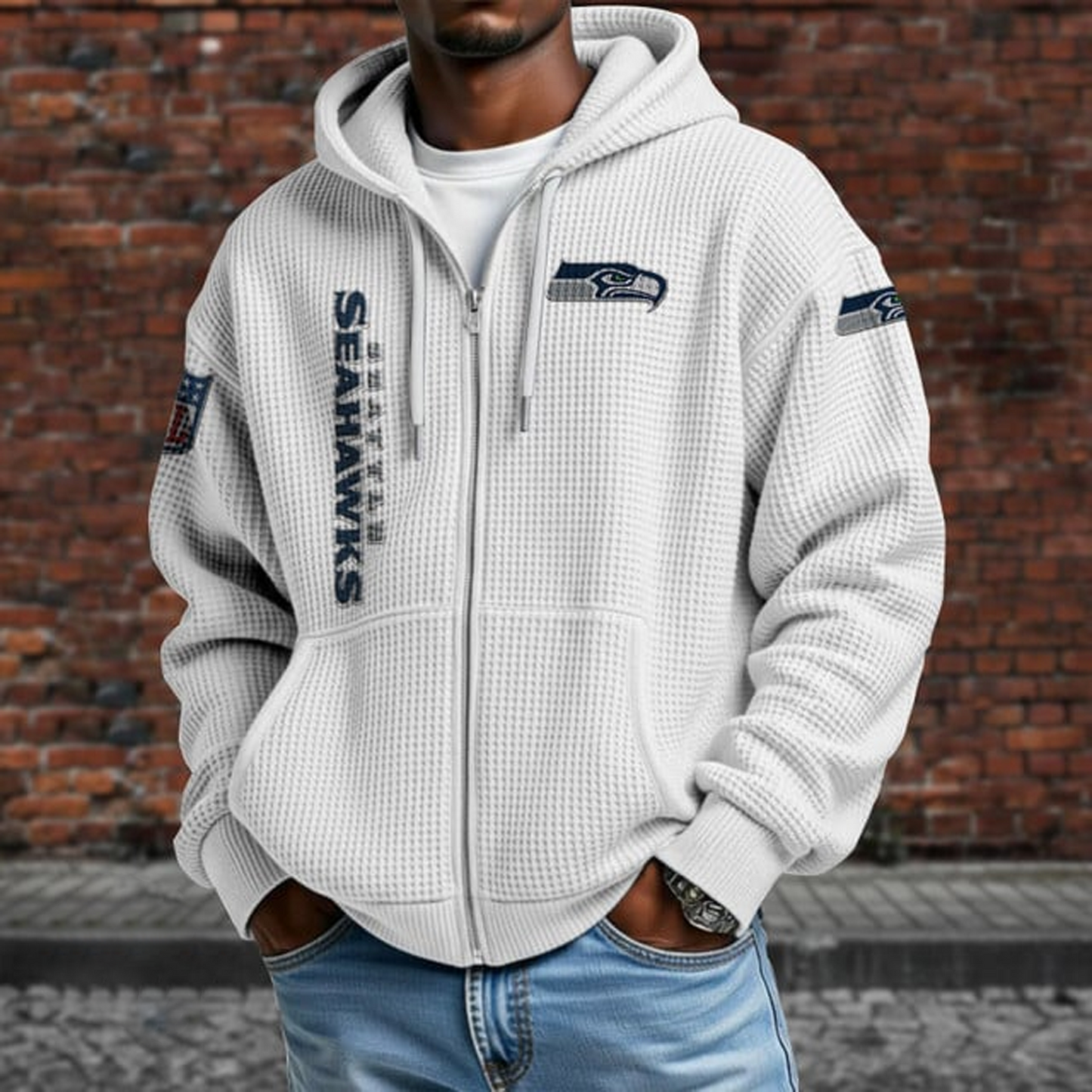 SEA X NFL Textured Lounge Zip-up Hoodie NAK NHT