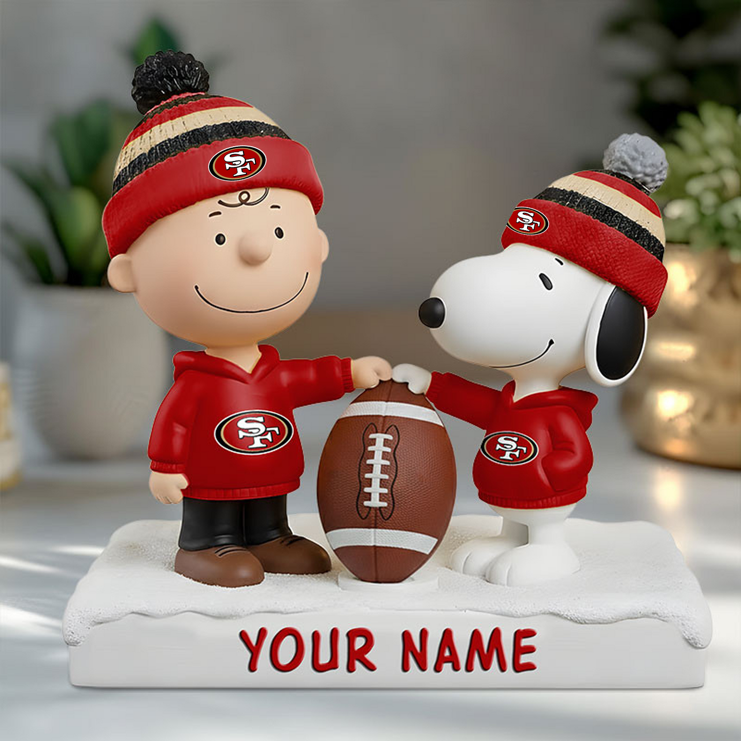 SF X NFL And SnooPy Acrylic Block Plaque Custom Name Gifts NAK NHT