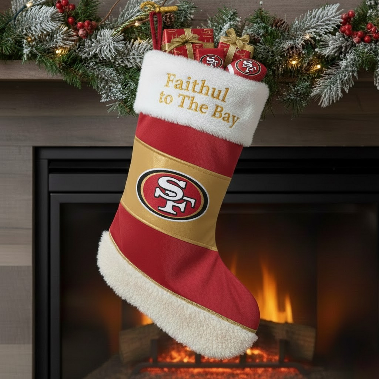 SF X NFL CHRISTMAS SOCKS NAK NHT