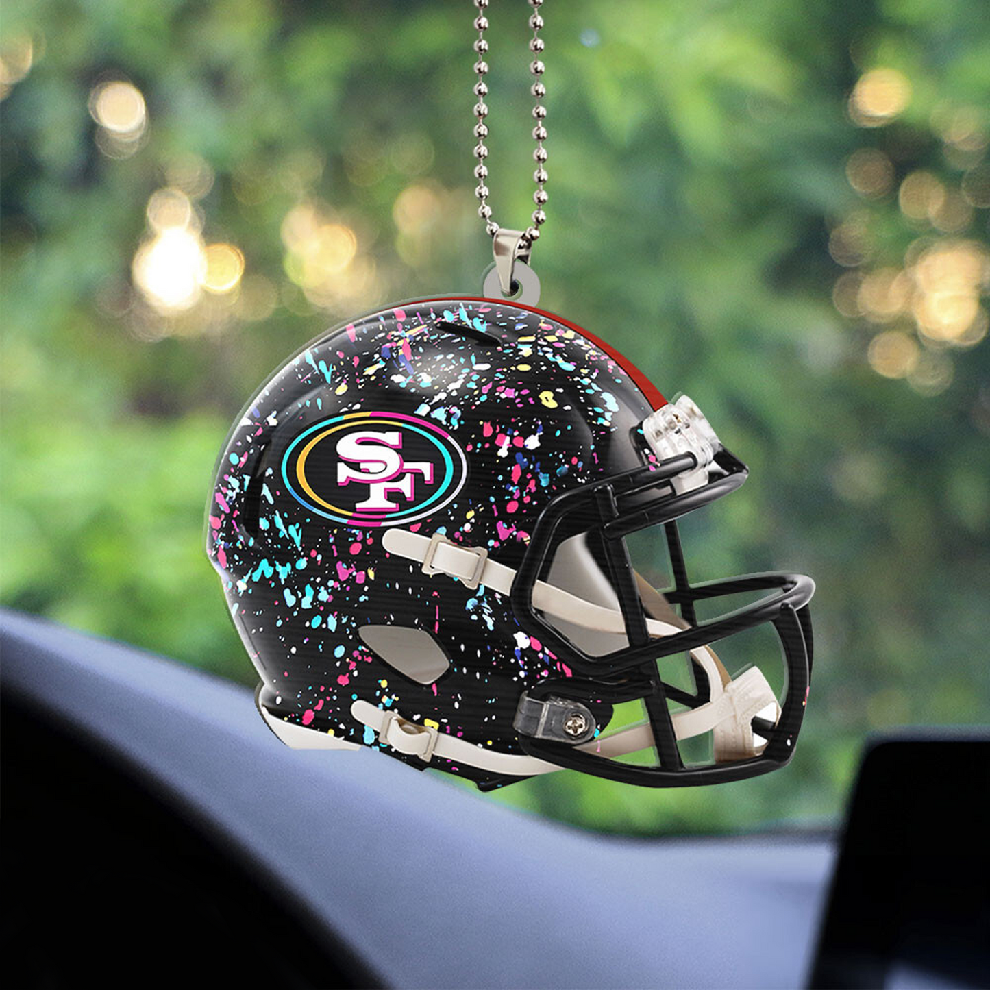 SF x NFL Custom Shape 2-sided Car Ornament DATND TANTD
