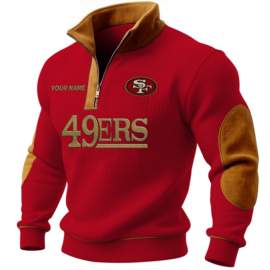 SF x NFL PREMIUM LONG ZIP POLO SHIRT DATND TANTD