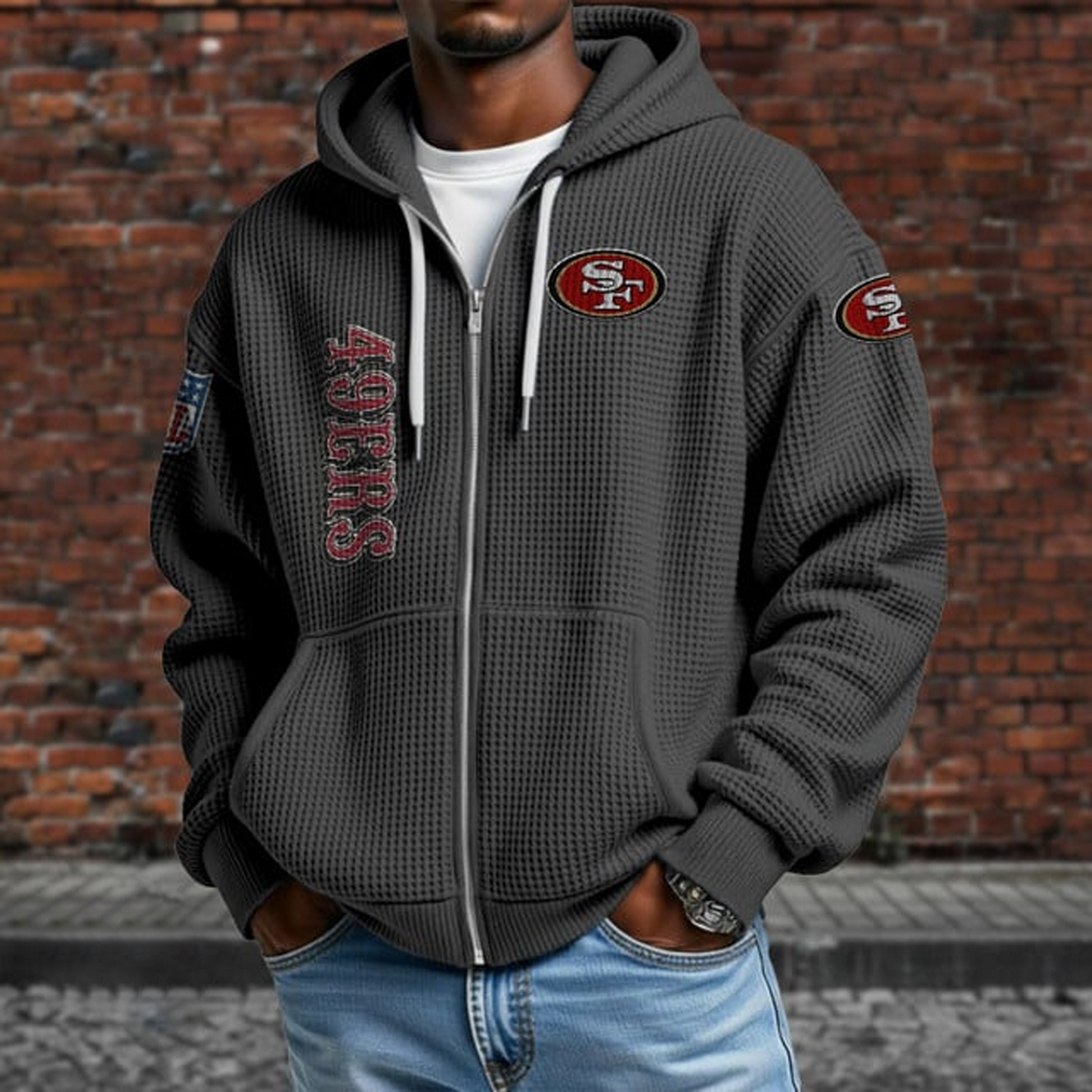 SF X NFL Textured Lounge Zip-up Hoodie NAK NHT