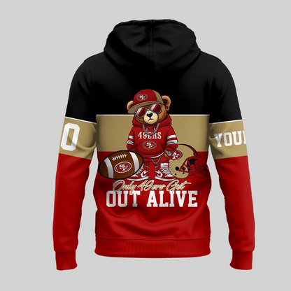 SF49 Premium NFL Customizable Teddy Bear Hoodie DDT HLPHUONG