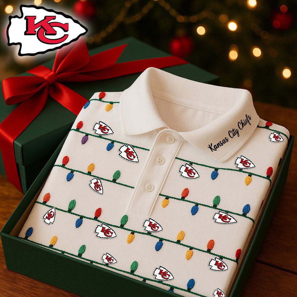 SIGNATURE NFL X KCC Christmas Polo Shirt 2025 NDT NHM