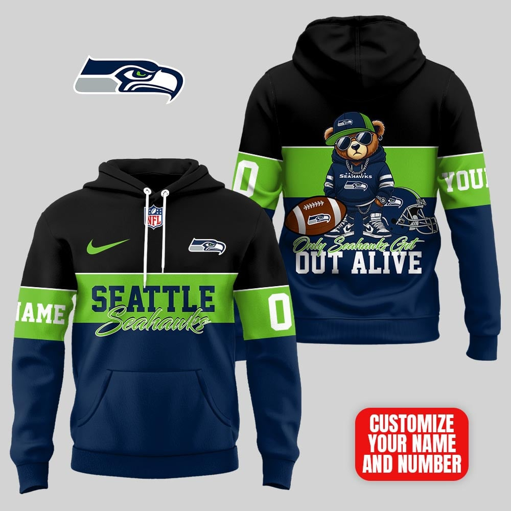 SS Premium NFL Customizable Teddy Bear Hoodie DDT HLPHUONG