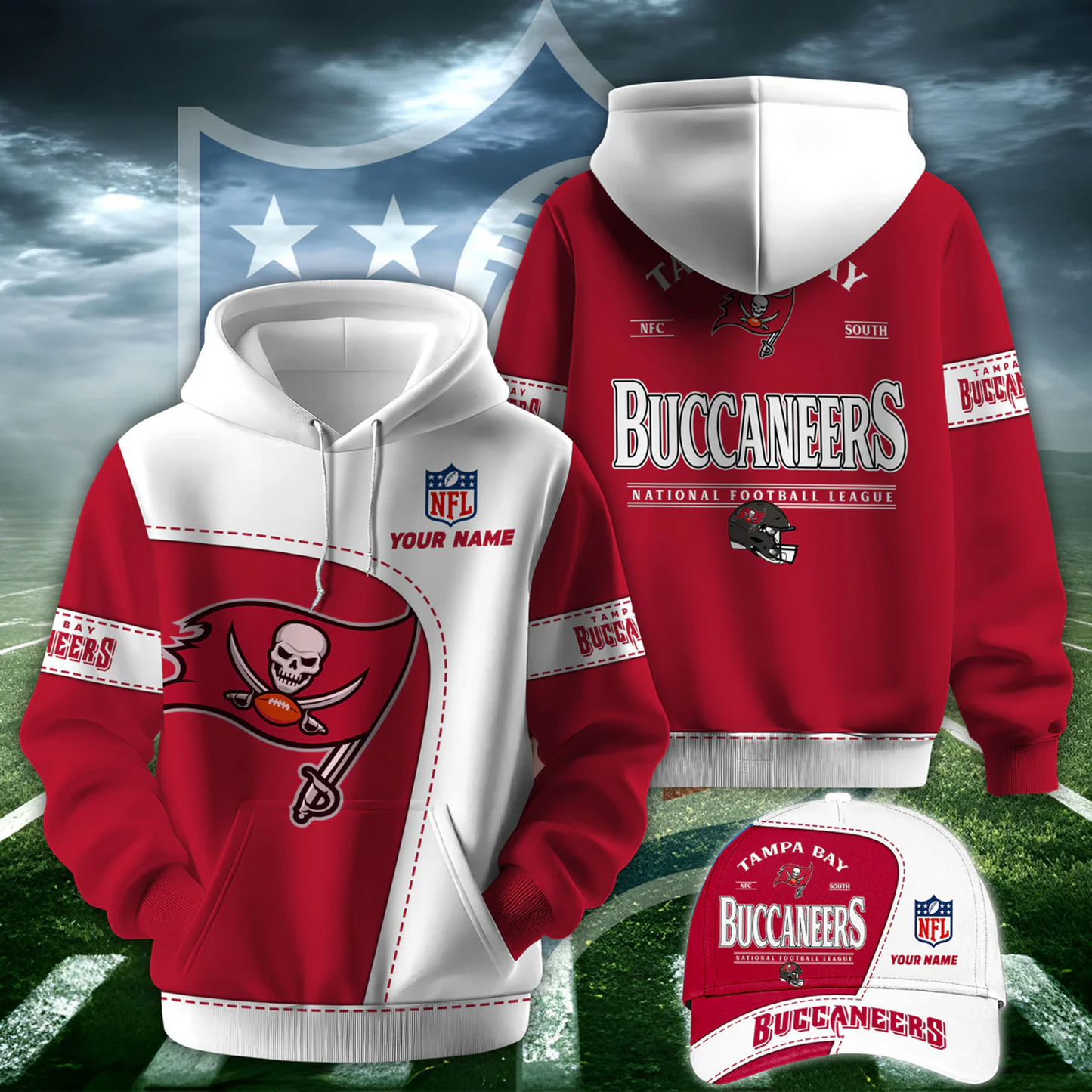TB X NFL Classic Logo Limited Edition Hoodie And Cap NAK NHT