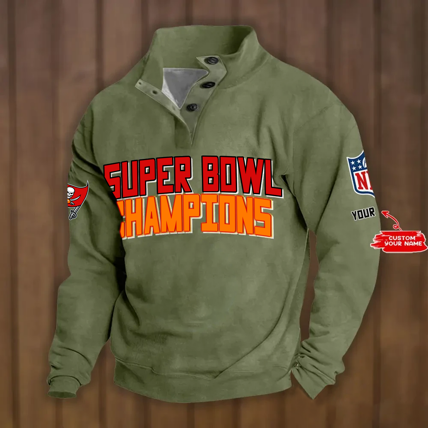 TB x NFL Double Breasted Stand Collar Hoodies DATND TANTD