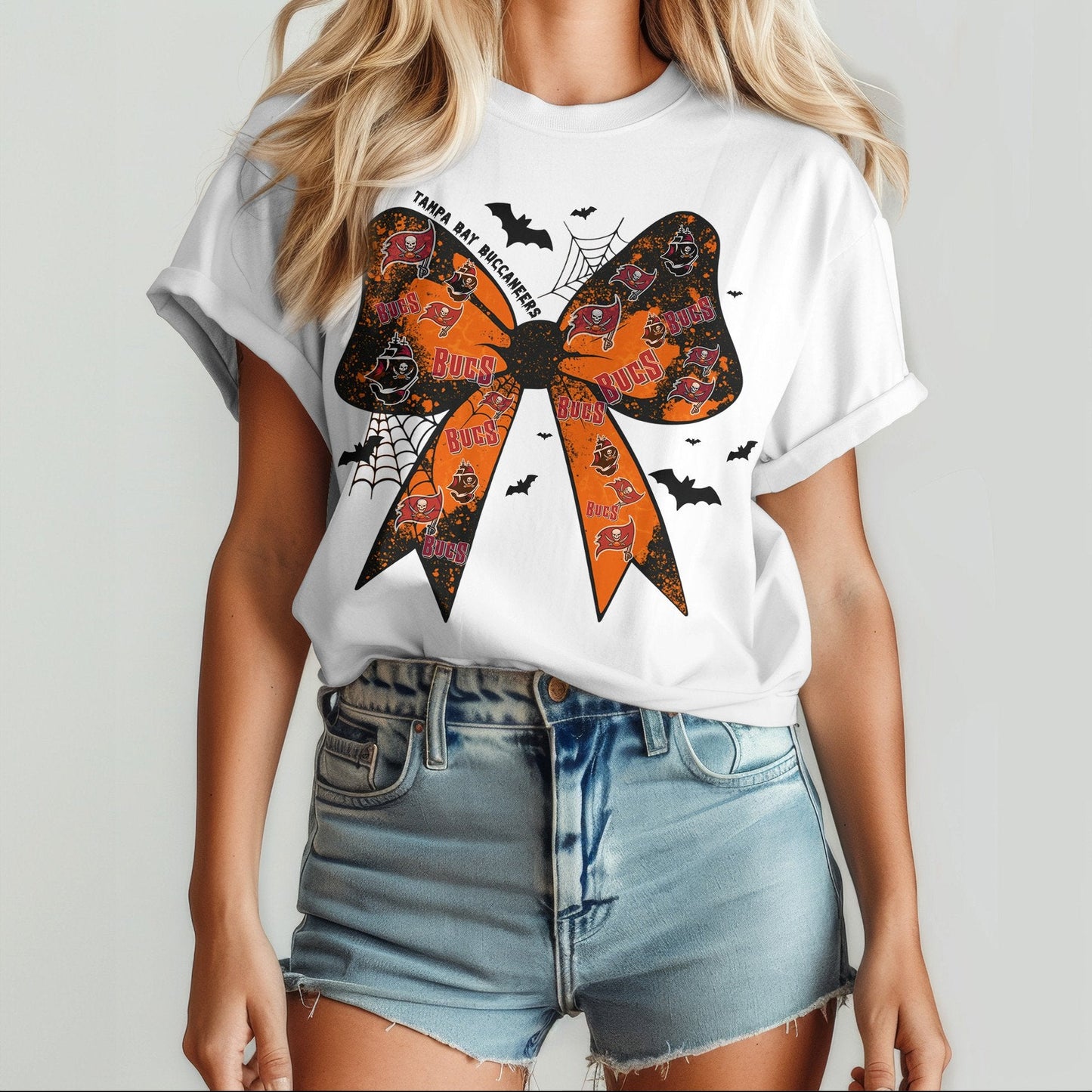 TB x NFL Halloween Bow 3D Shirt 0409 DatND DVT