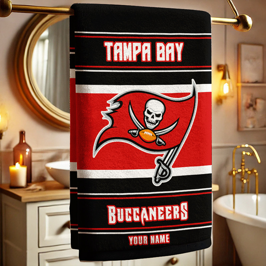 TB X NFL New Bath Towel Custom Any Name Gifts NAK NHT