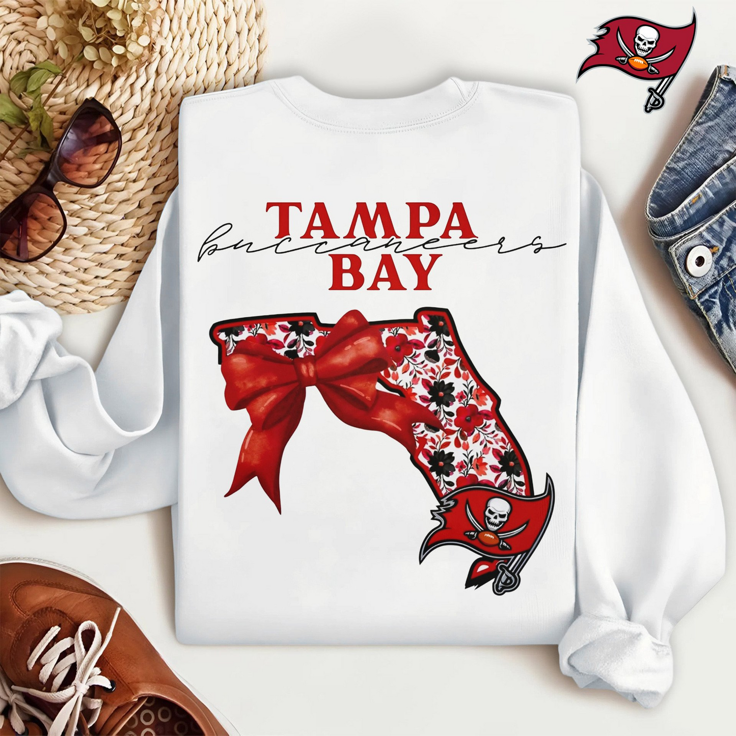 TBB Premium NFL Cozy State Bow Sweatshirt DDT NTL