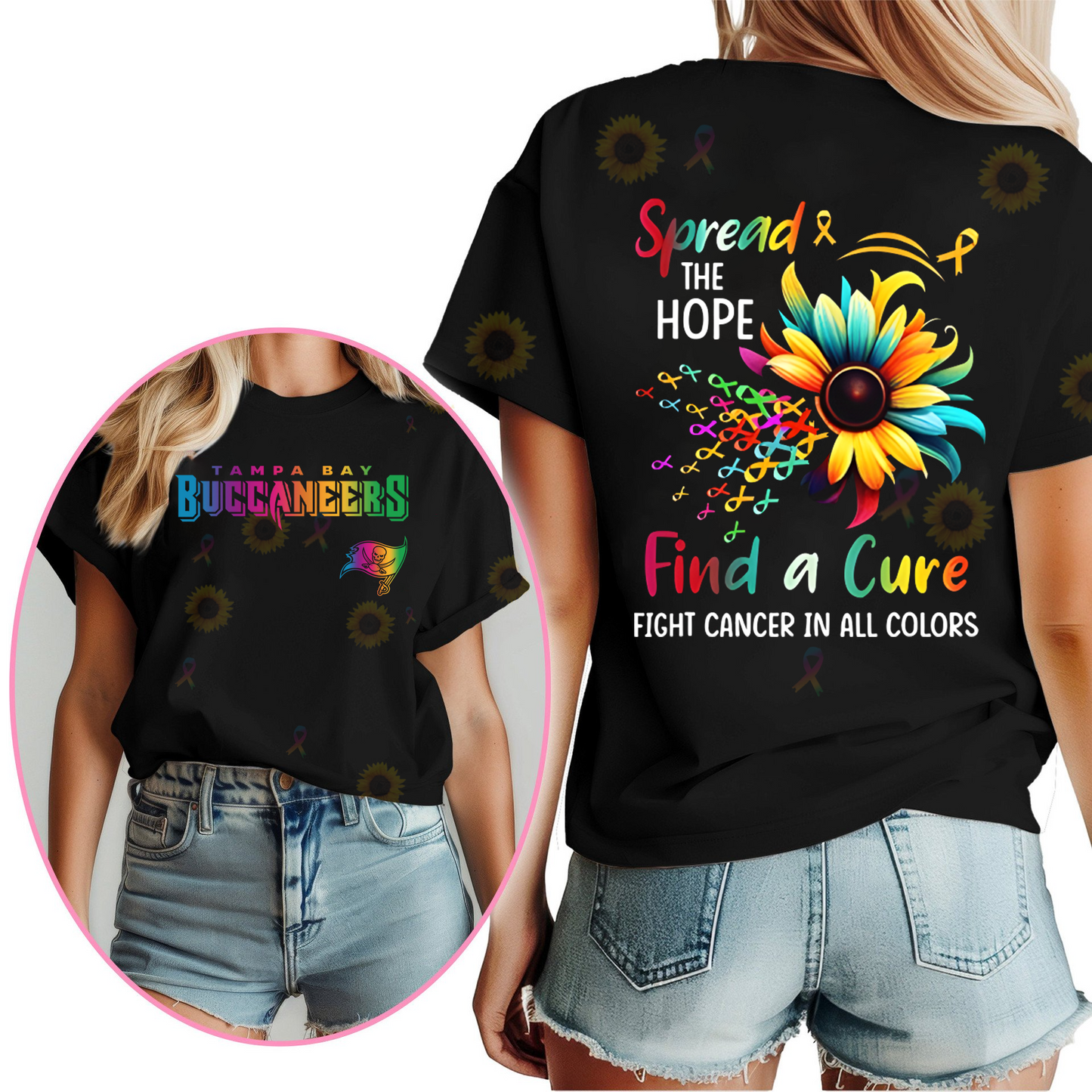 TBB Premium NFL Rainbow Cancer Awareness Shirt DDT HLP