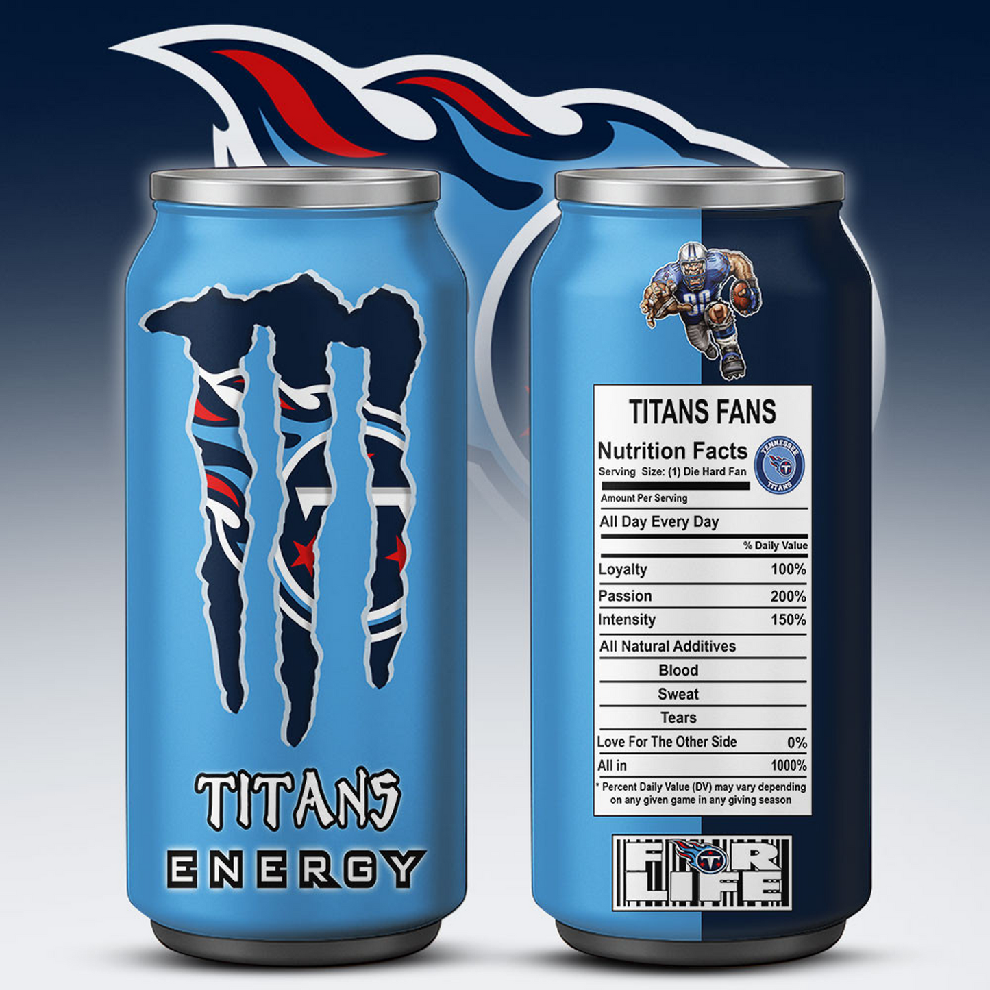 TEN x NFL Monster Energy Tumbler Gift for Fans DATND TANTD