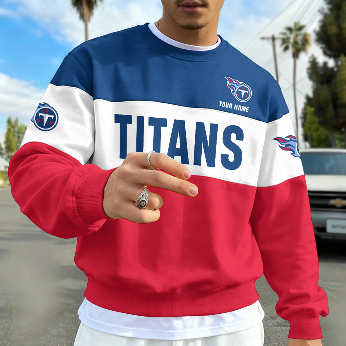 TEN X NFL Special NFL Long Sleeve Sweatshirt Custom Name Gift NAK NHT