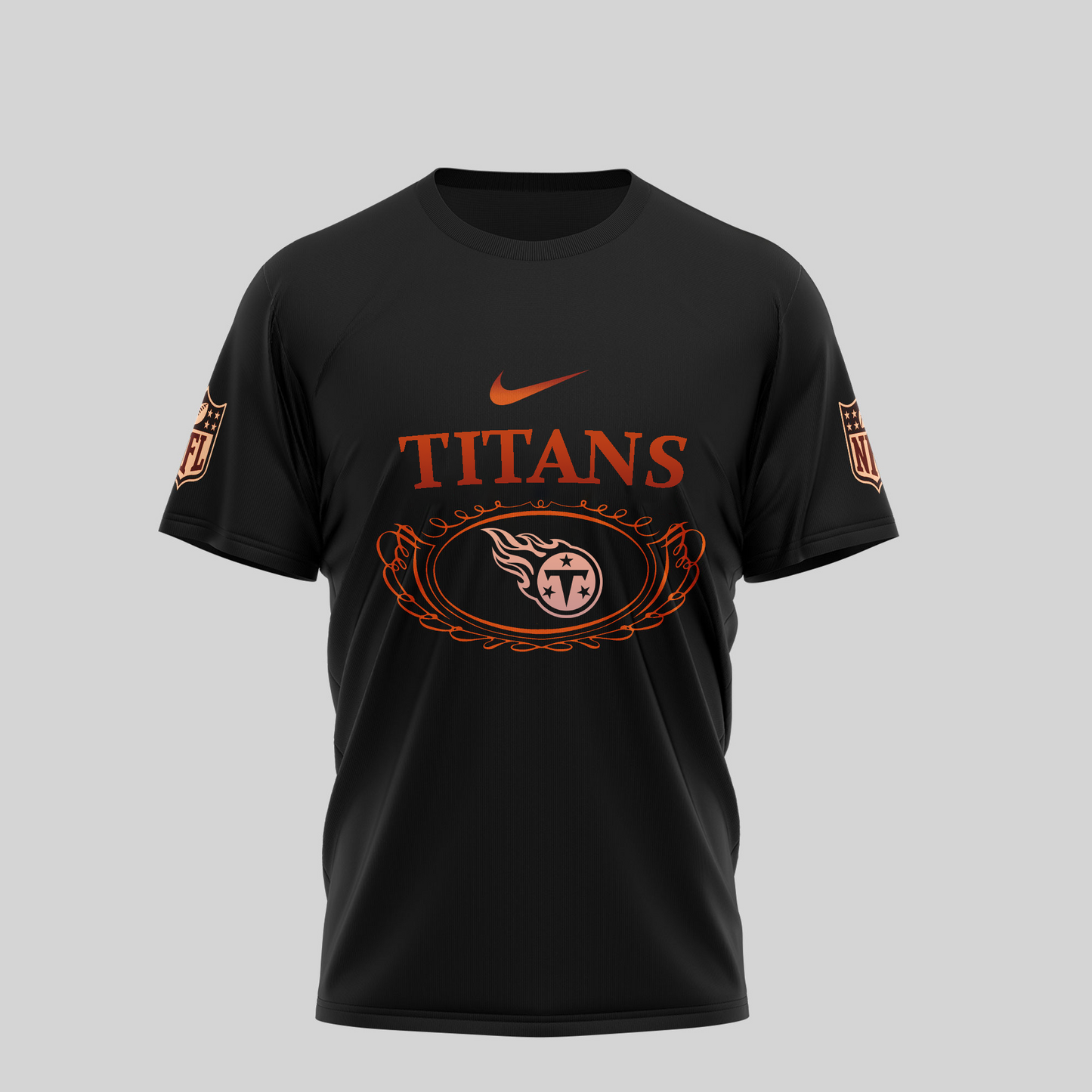 TT Premium NFL Flaming Eagle Skull T-Shirt DDT CTND