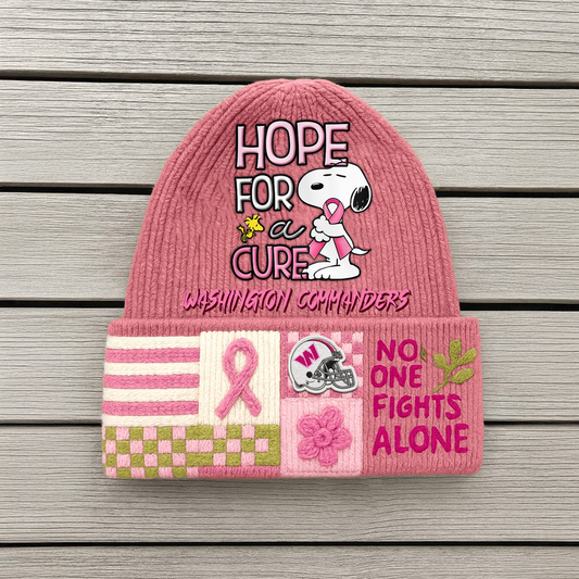 WAS Premium NFL X SNOOPY Fight Like A Girl Beanie Hat TUANND TANTD