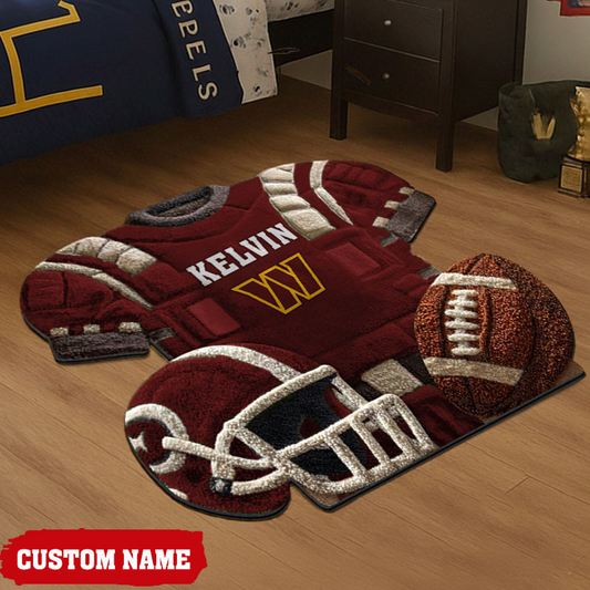 WAS X New NFL Cashmere Rug For Home Custom Gift Any Name NAK NHT
