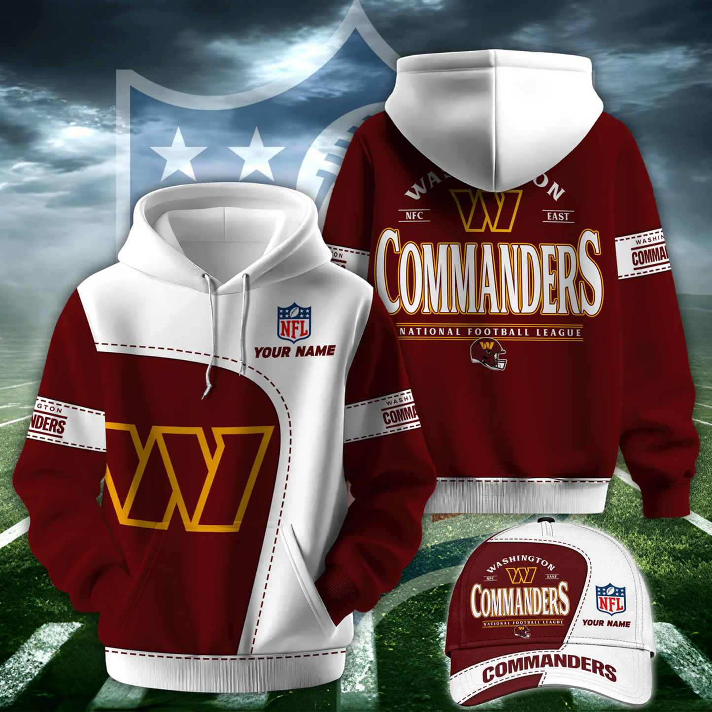 WAS X NFL Classic Logo Limited Edition Hoodie And Cap NAK NHT