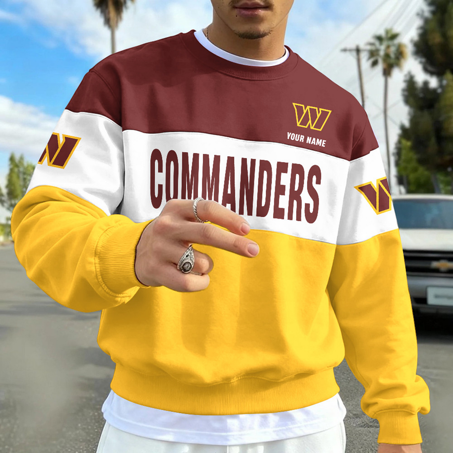 WAS X NFL Special NFL Long Sleeve Sweatshirt Custom Name Gift NAK NHT
