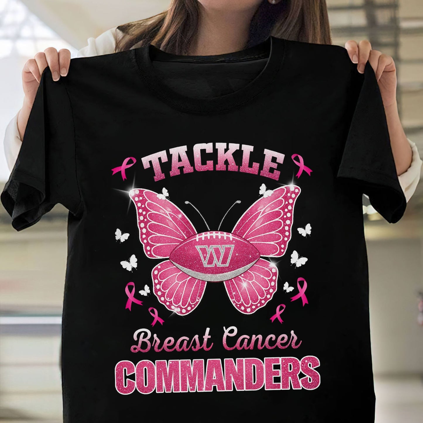 WAS x NFL Tackle Breast Cancer 2D Shirt DatND ThuongNH