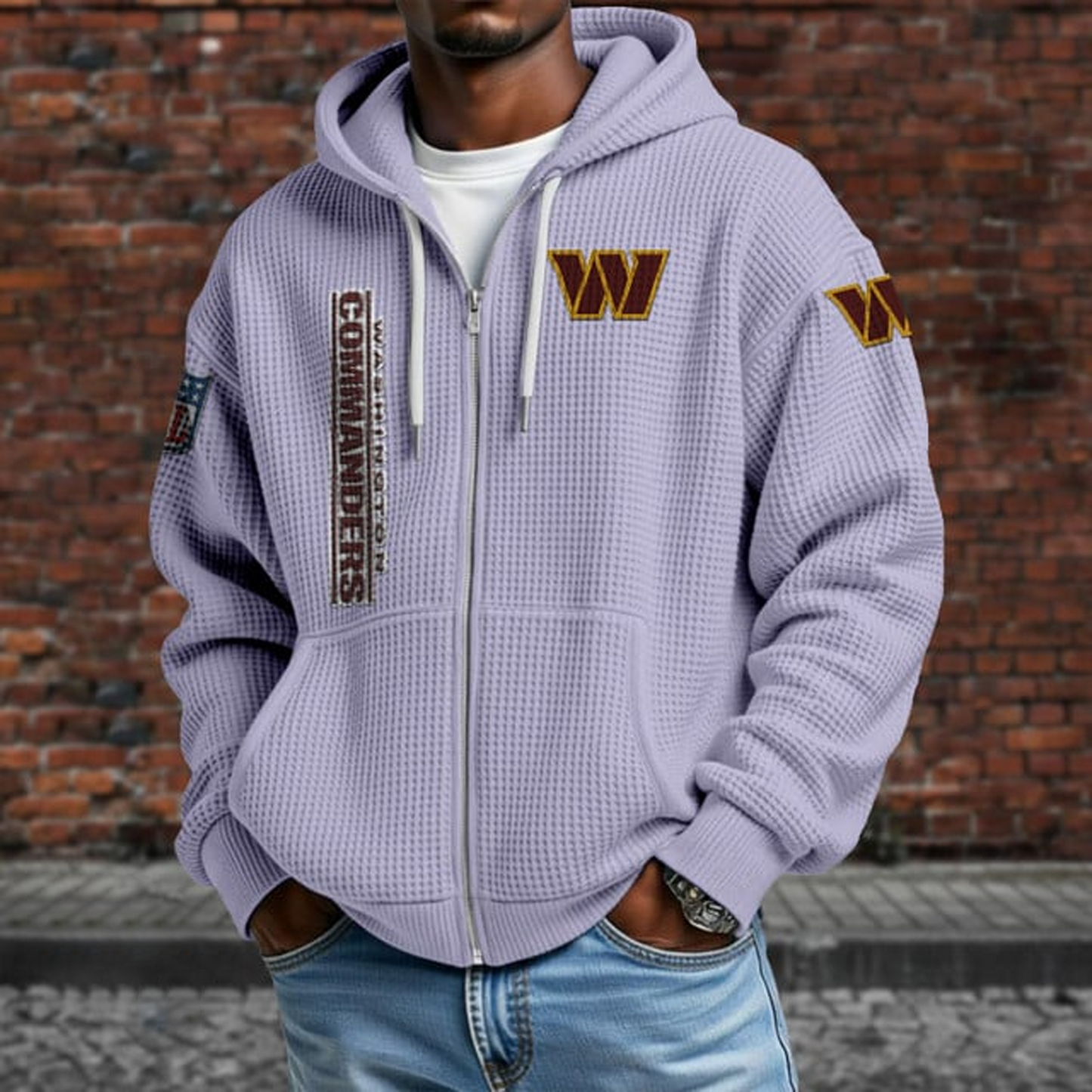 WAS X NFL Textured Lounge Zip-up Hoodie NAK NHT