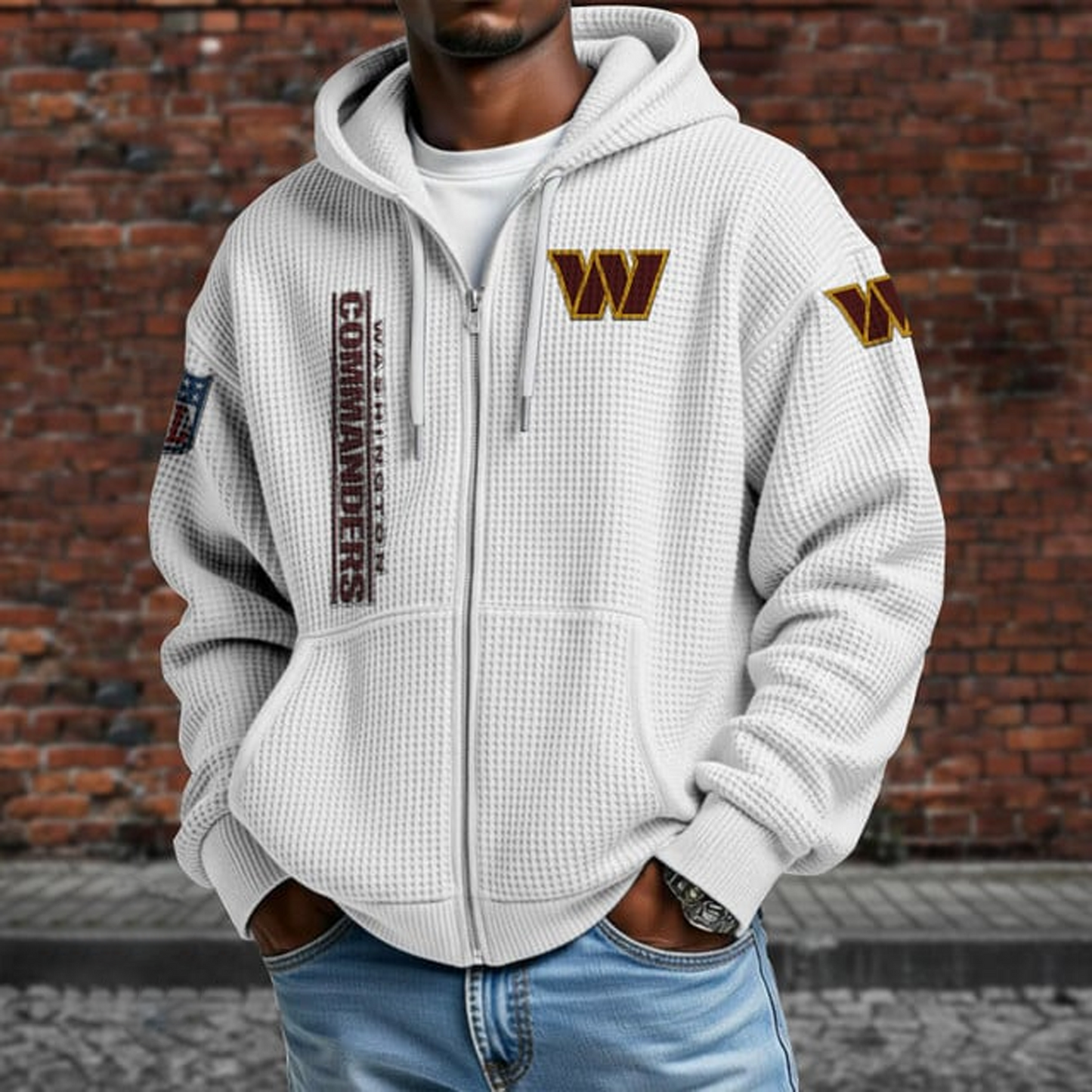 WAS X NFL Textured Lounge Zip-up Hoodie NAK NHT