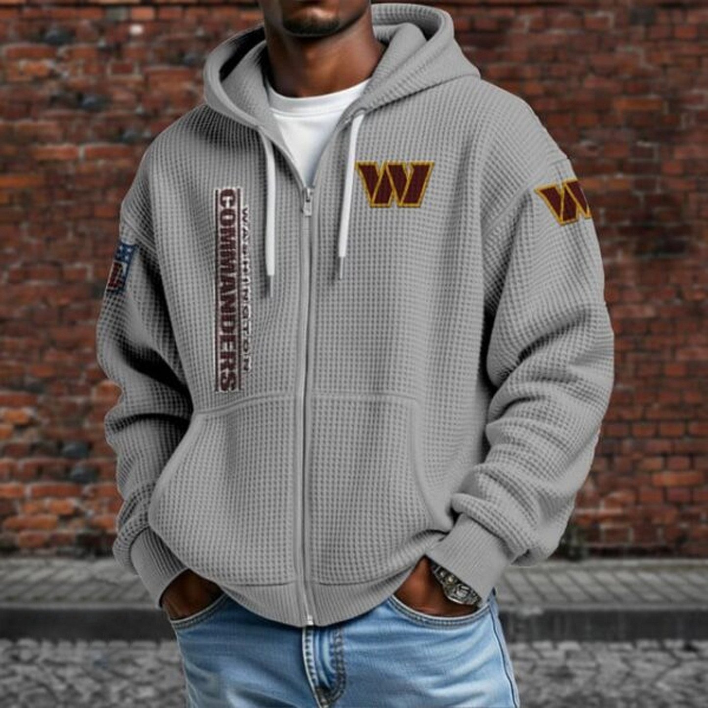 WAS X NFL Textured Lounge Zip-up Hoodie NAK NHT