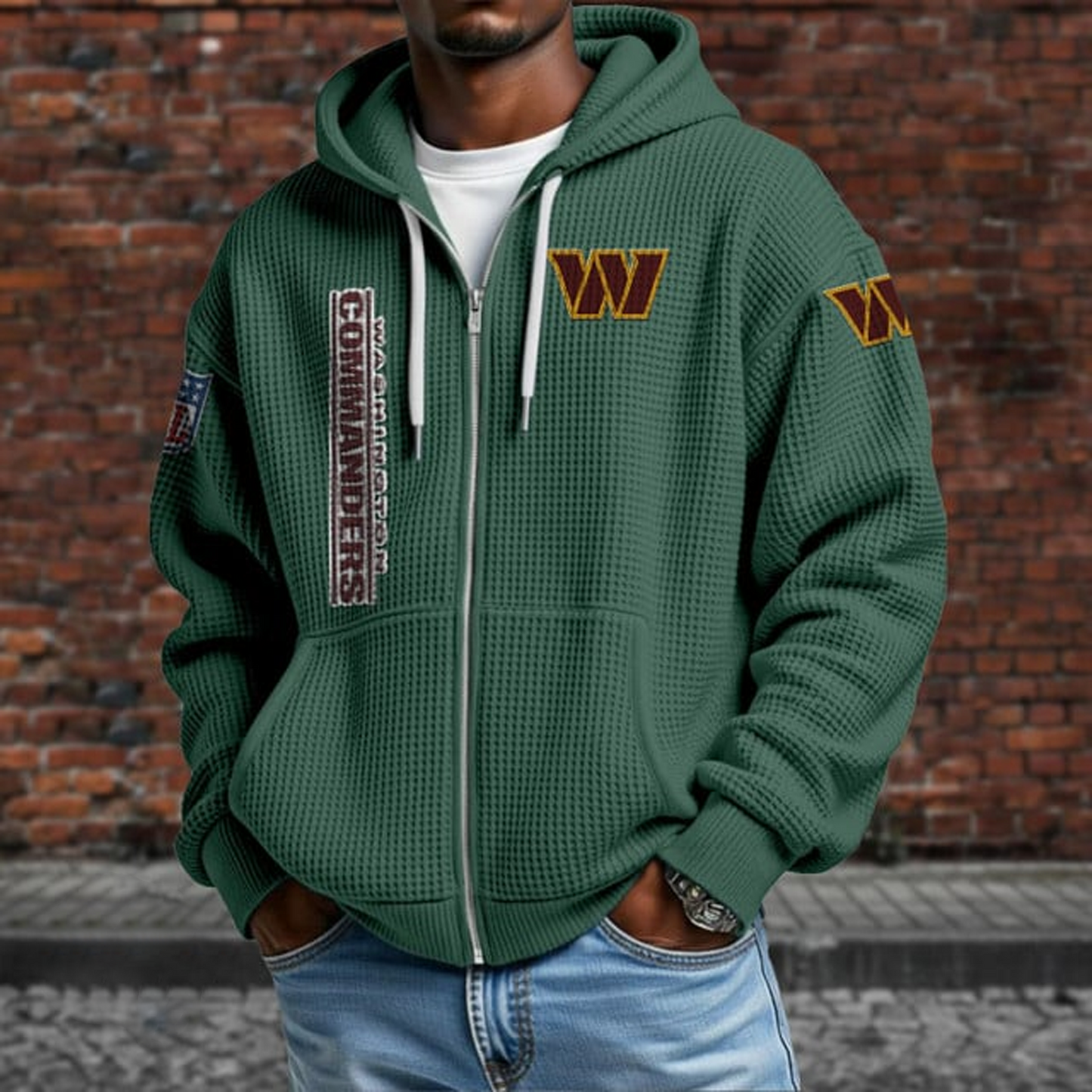 WAS X NFL Textured Lounge Zip-up Hoodie NAK NHT