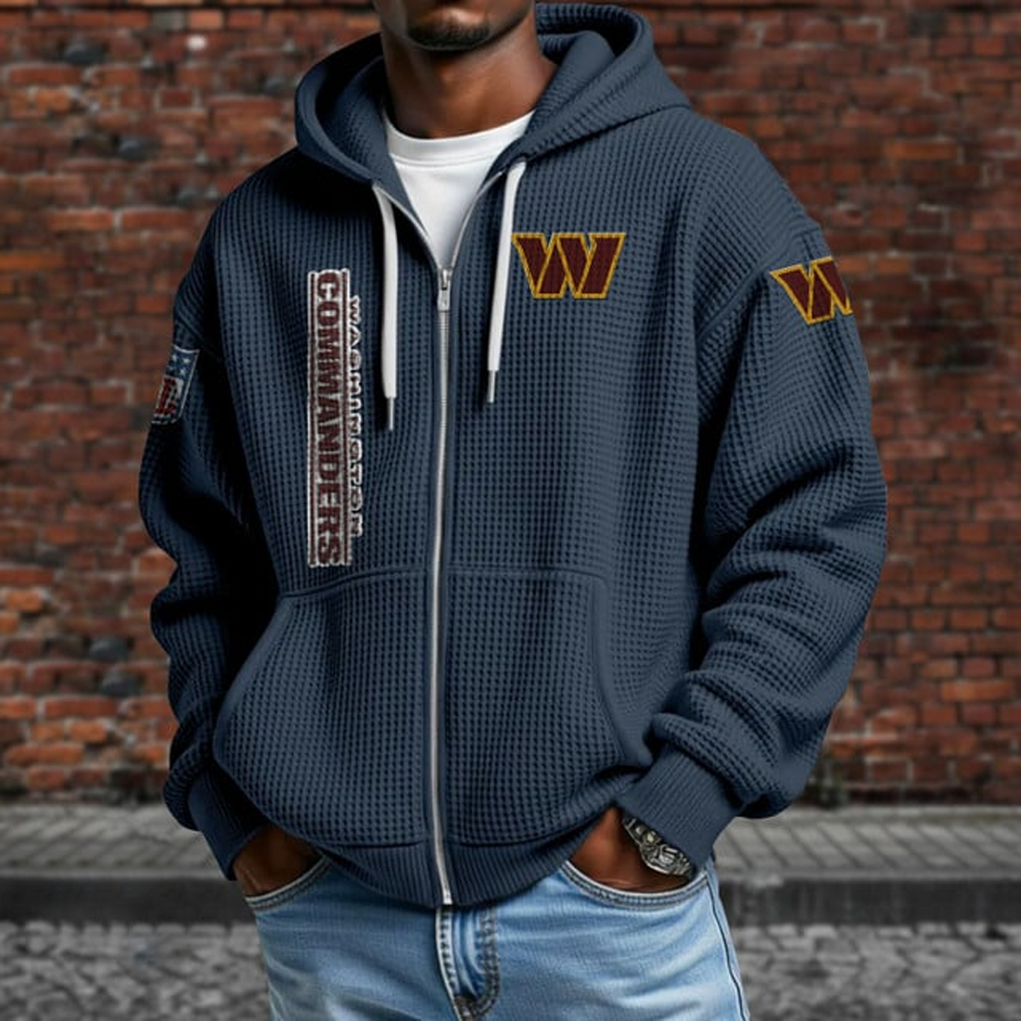 WAS X NFL Textured Lounge Zip-up Hoodie NAK NHT