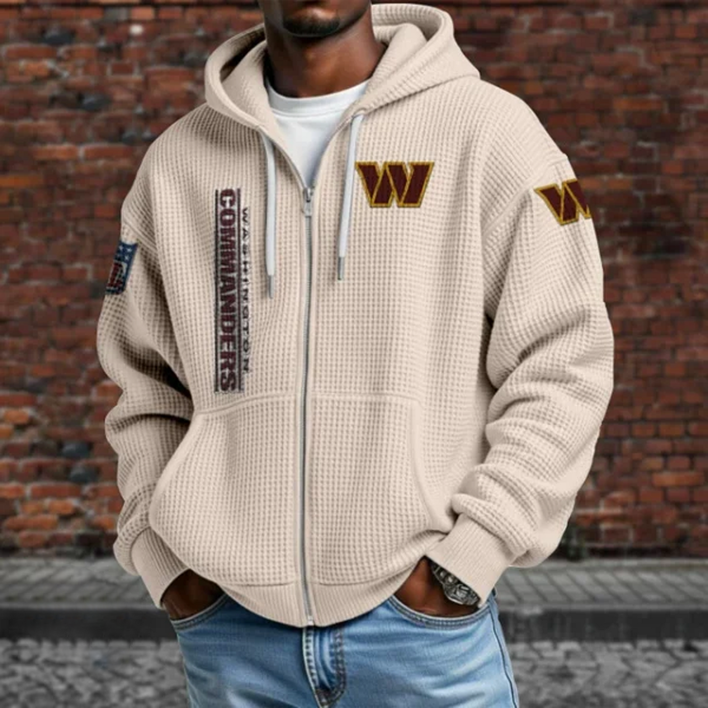 WAS X NFL Textured Lounge Zip-up Hoodie NAK NHT