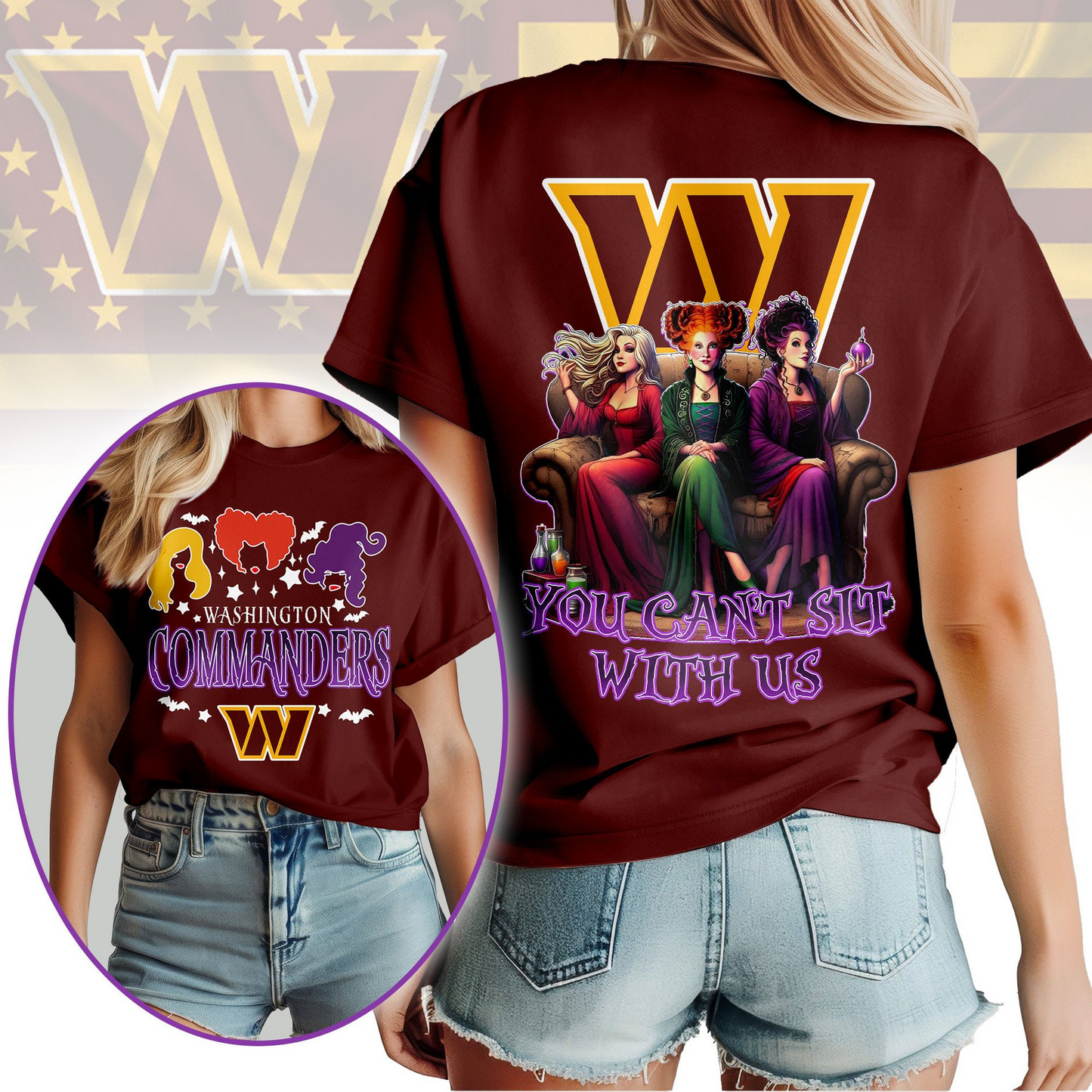 WC Premium NFL You Can't Sit With Us 3D T-shirt DDT NTL